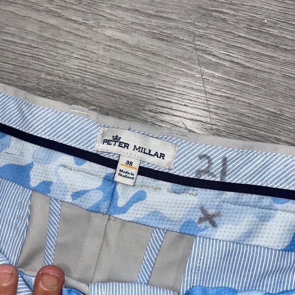 Peter Millar Salem Performance Shorts Mens 38 Stone Golf Stretch Flex Tour Tech - Picture 3 of 14